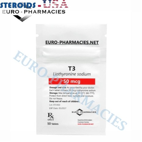 T3 – 50mcg/tab, 50 pills/bag – Euro-Pharmacies Euro-Pharmacies